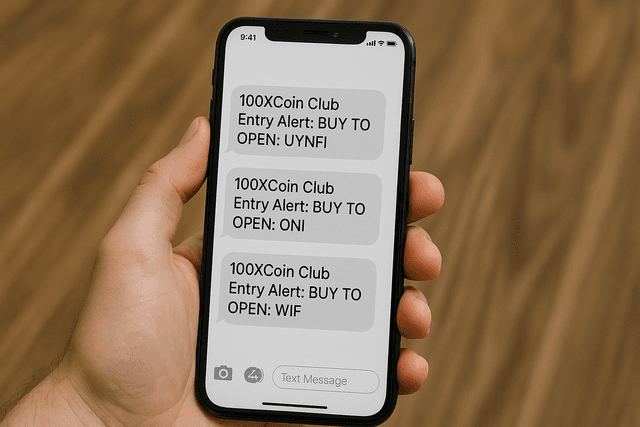 FinRev mobile app showing buy signal notification
